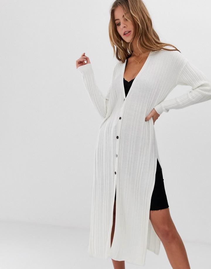 Free People Skinny Mini Cardigan-white