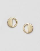 Pieces Mathilde Cutout Stud Earrings - Gold