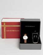 Emporio Armani Watch & Jewelry Set - Gold