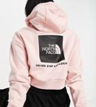 The North Face Red Box Cropped Hoodie In Pink Exclusive At Asos