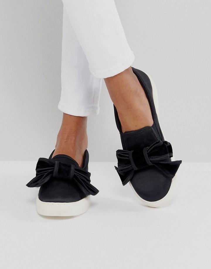 Asos Dandy Bow Sneakers - Black