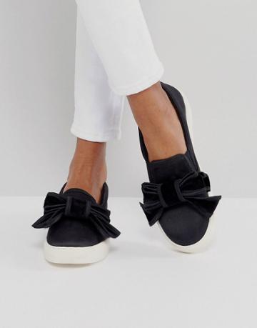 Asos Dandy Bow Sneakers - Black