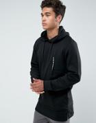 Jack & Jones Core Hoodie With Zip Pocket And Faux Layer Detail - Black