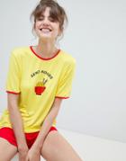 Adolescent Clothing Send Noods T-shirt And Shorts Pyjama Set - Multi