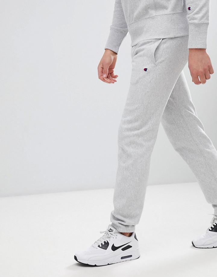Champion Joggers With Small Logo Gray - Gray