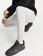 Threadbare Slim Fit Sweatpants In Light Gray