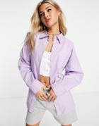 Cotton: On Dad Shirt In Lilac-purple