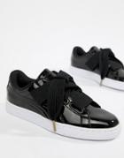 Puma Basket Heart Patent Sneaker - Black