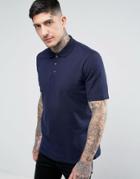 Hugo By Hugo Boss Dateno Slim Fit Textured Two Tone Polo Shirt - Navy