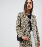 Missguided Formal Tailored Coat In Leopard - Multi