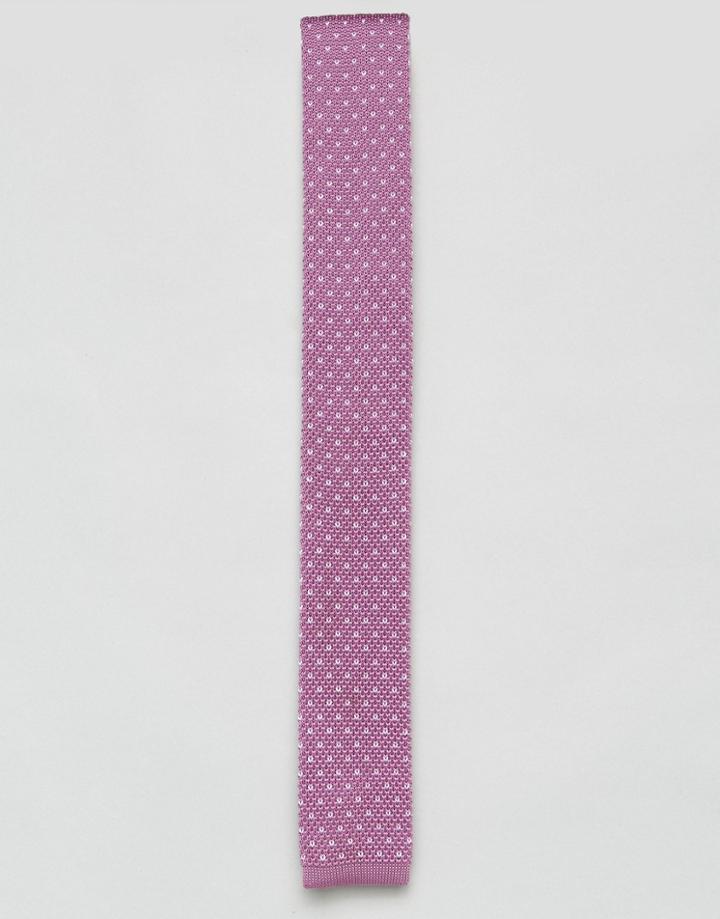 7x Pattern Knitted Tie - Purple