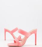 Simmi London Wide Fit Skye Padded Mules In Pink