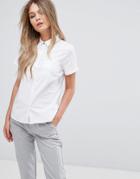 New Look Short Sleeve Work Shirt - White