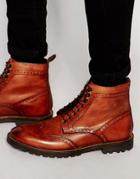 Base London Troop Lace-up Leather Boots - Tan