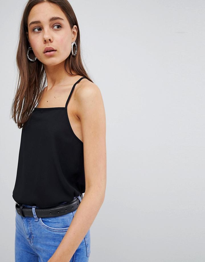 New Look Metal Ring Cami - Black