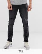 Le Breve Tall Skinny Fit Ripped Jeans-black