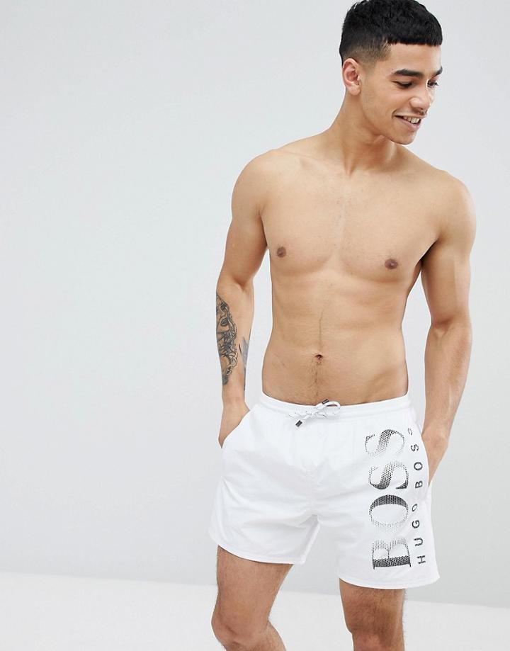 Boss Octopus Swim Shorts In White - White