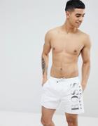 Boss Octopus Swim Shorts In White - White