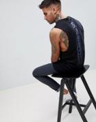 Friend Or Faux Shinzoo Back Print Sleeveless T-shirt Tank - Black