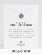 Dogeared Sterling Silver St. Christopher Reminder Necklace - Silver