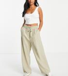 Topshop Petite Formal Sweatpants In Sand-black