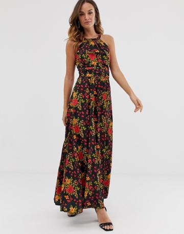 Uttam Boutique High Neck Maxi Dress - Black