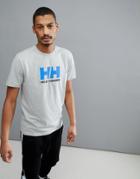 Helly Hansen Logo T-shirt In Light Gray - Gray