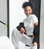 Asos Design Petite Fitted T-shirt With Turtle Neck In White