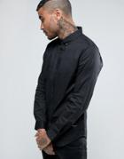 Criminal Damage Shirt In Slim Fit - Black