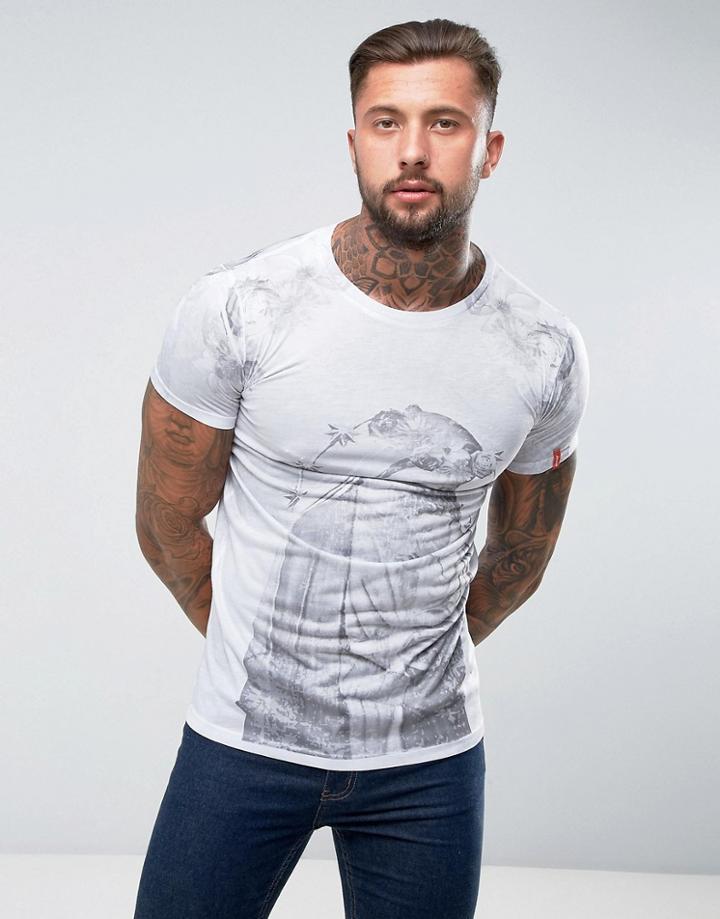 Juice Mary Print T-shirt - Gray