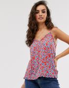 Vero Moda Floral Swing Cami Top-multi