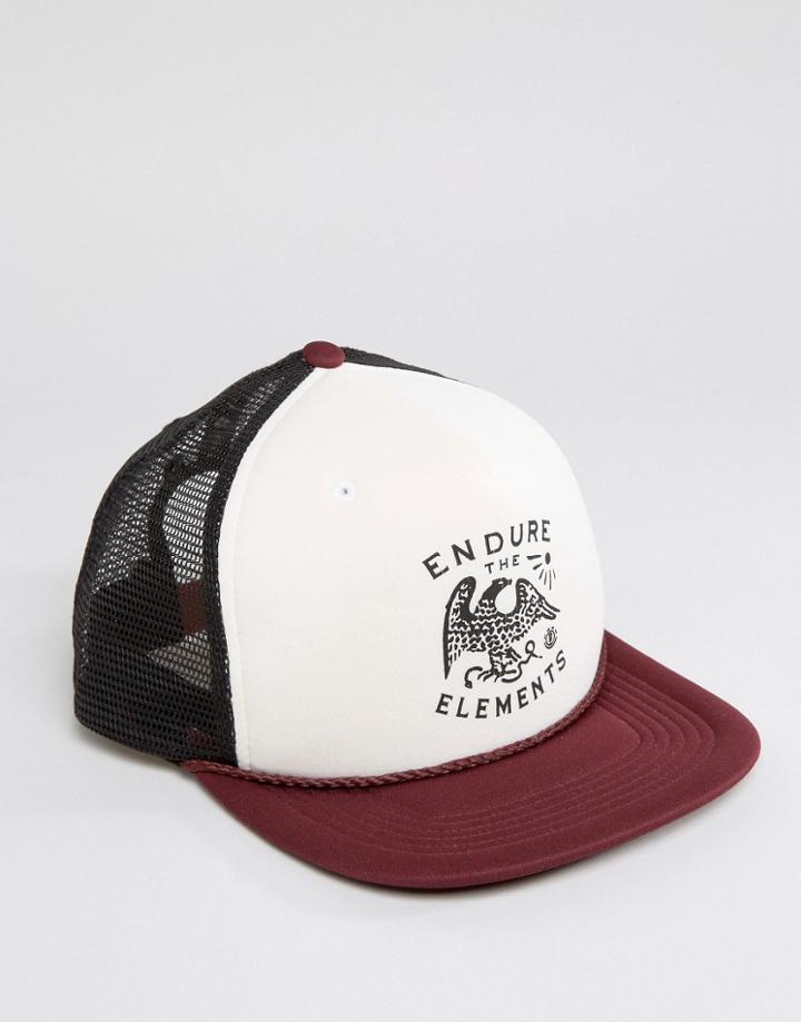 Element Trucker Cap Emblem - Red
