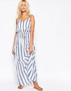Asos Stripe Linen Pocket Maxi Beach Dress - Stripe