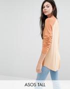 Asos Tall Sweater With Pleated Back Detail - Pink