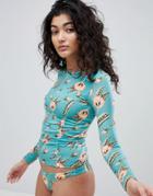 Rvca South Swell Rashguard Top - Blue