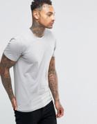 Diesel Crew Neck Microfibre T-shirt In Regular Fit - Gray