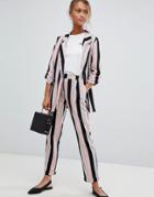 New Look Stripe Two-piece Pants - Pink