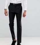 Asos Tall Slim Suit Pants In Black 100% Wool - Black