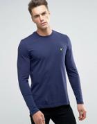 Lyle & Scott Long Sleeve Top Eagle Logo In Navy - Navy