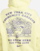 Nike Nyc Tourist Pack Oversized Back Print Graphic Hoodie In Yellow