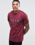 Nicce London T-shirt With Embroidered Logo - Red