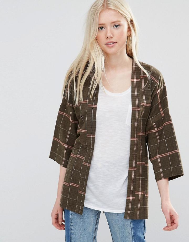 Vila Winther Check Cover Up - Black