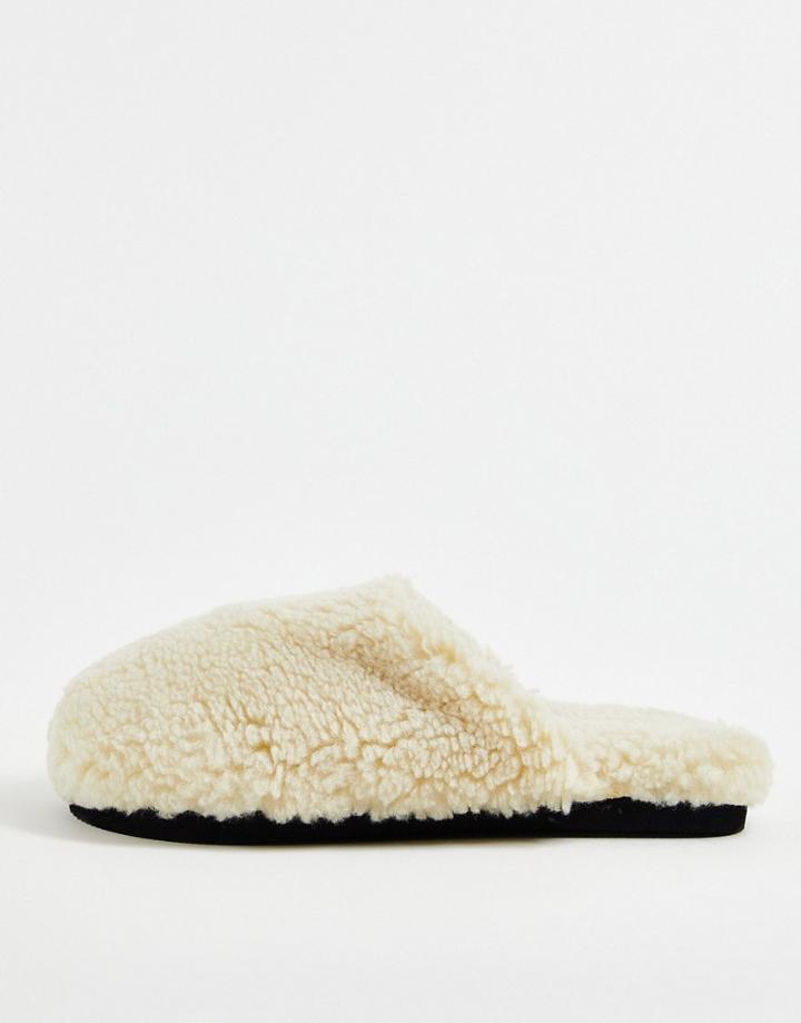 Monki Slippers In Beige - Beige-neutral