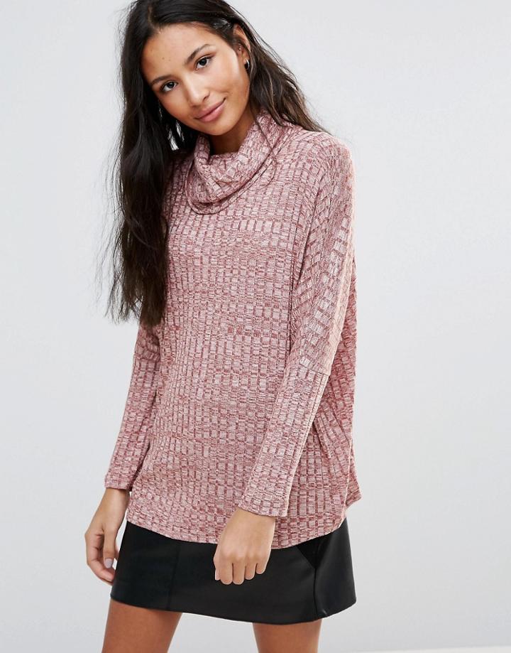 B.young Roll Neck Sweater - Red
