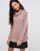 B.young Roll Neck Sweater - Red