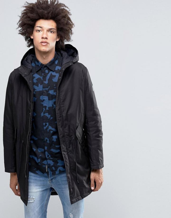 Cheap Monday Cage Hooded Parka Black - Black