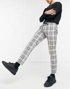 Topman Smart Joggers In Black Plaid