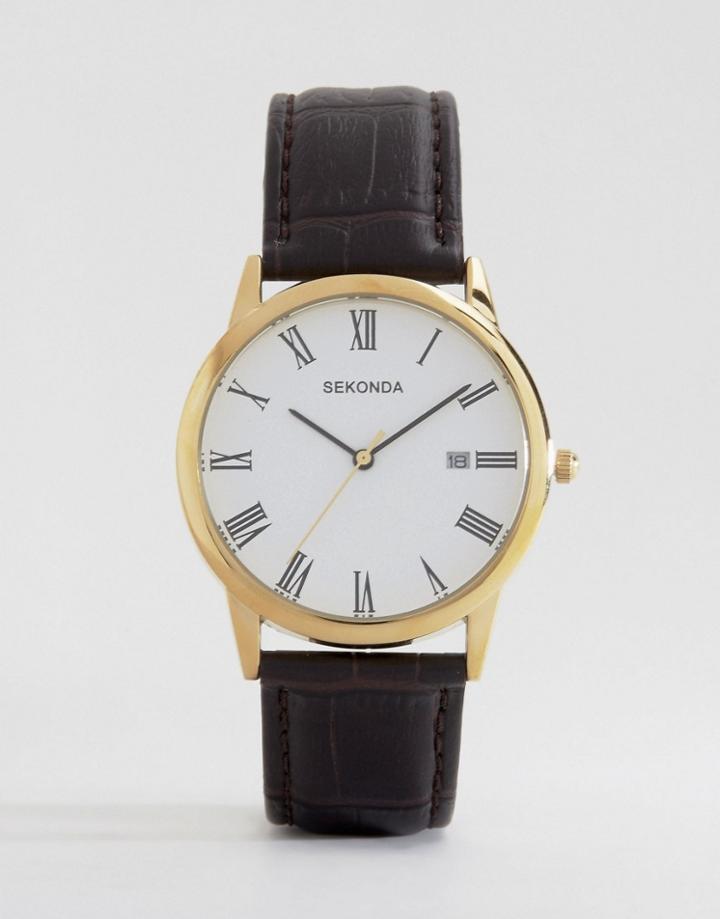 Sekonda Brown Strap Watch 3676.27 - Black