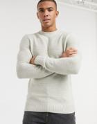 New Look Knitted Sweater In Gray-grey