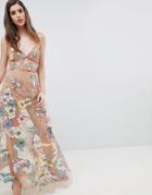 For Love And Lemons Sequin Embellished Maxi Dress - Multi